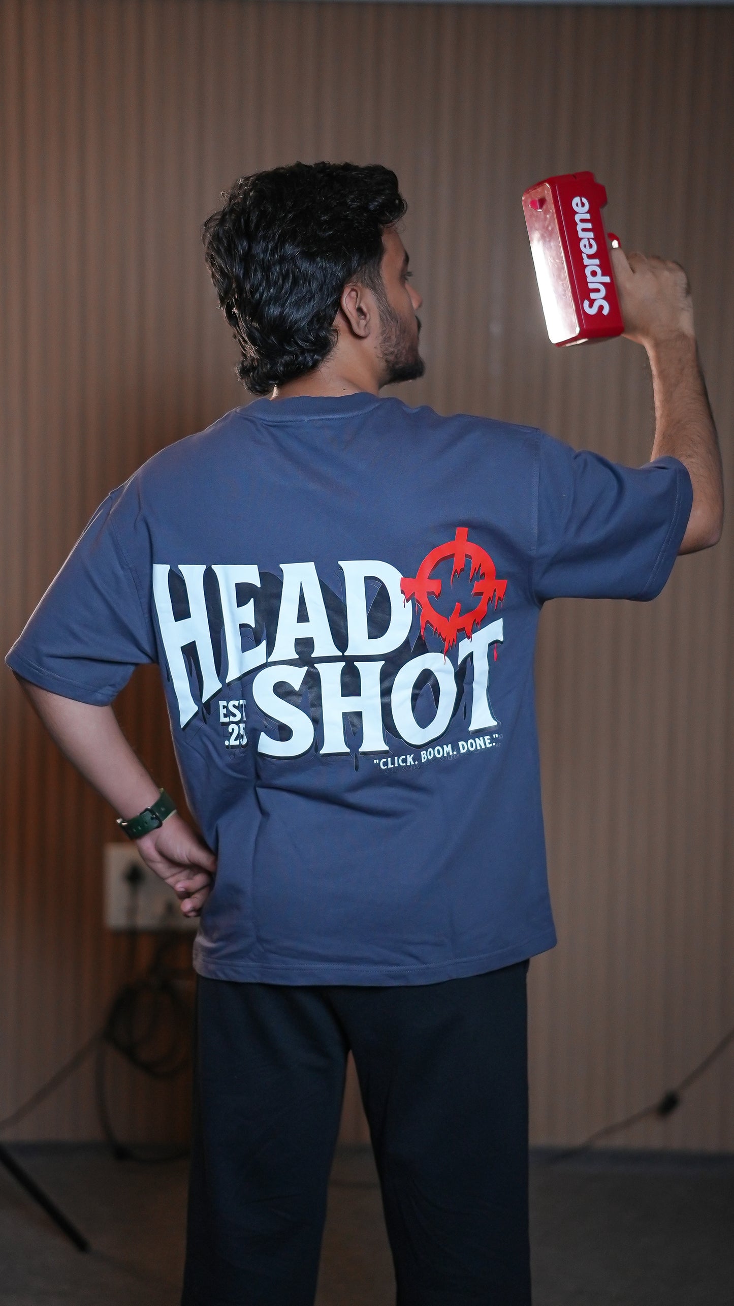 HeadShot Oversized Tshirt - Grey