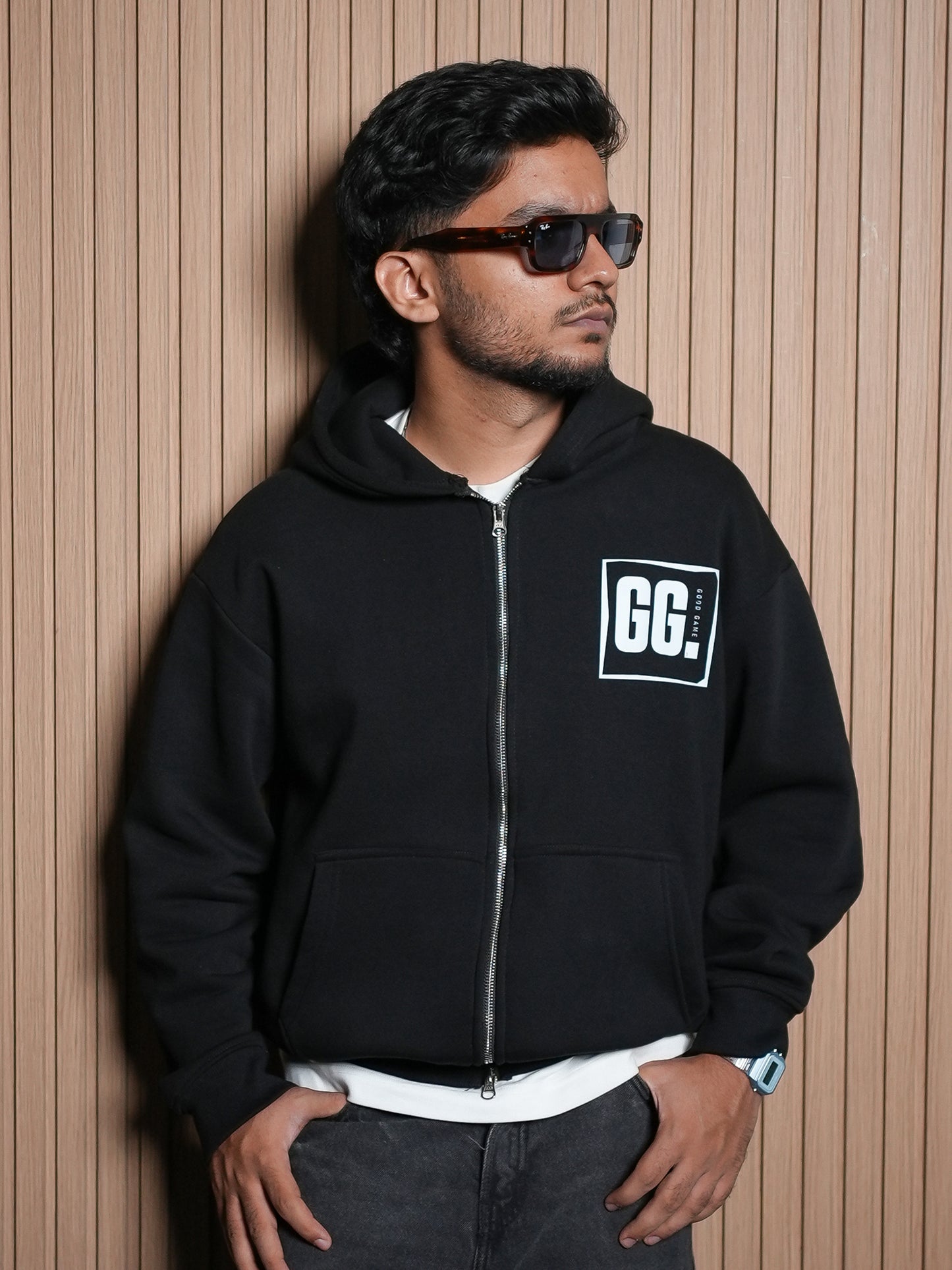 GG - Black Double Zipper