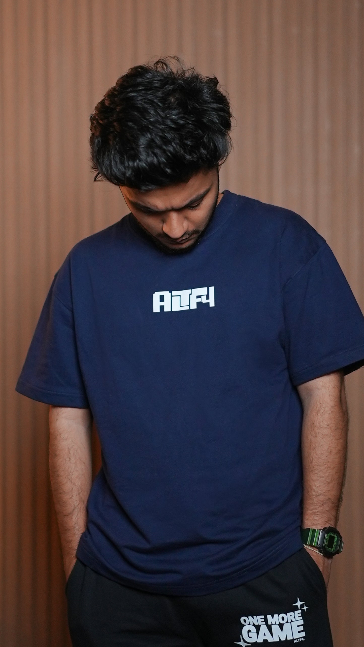 Altf4 Oversized Tshirt - Navy Blue