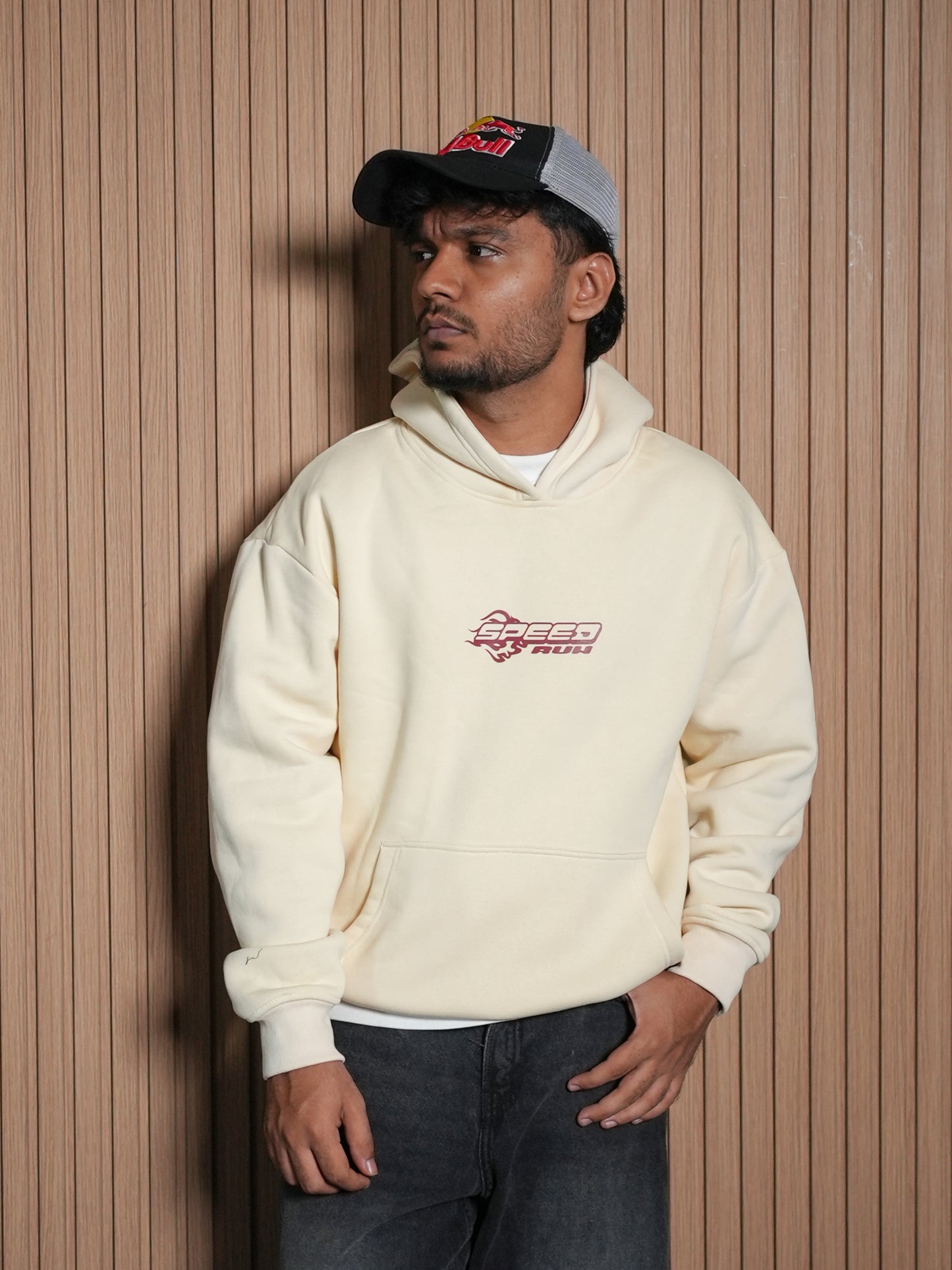 Speed Run - Beige Hoodie