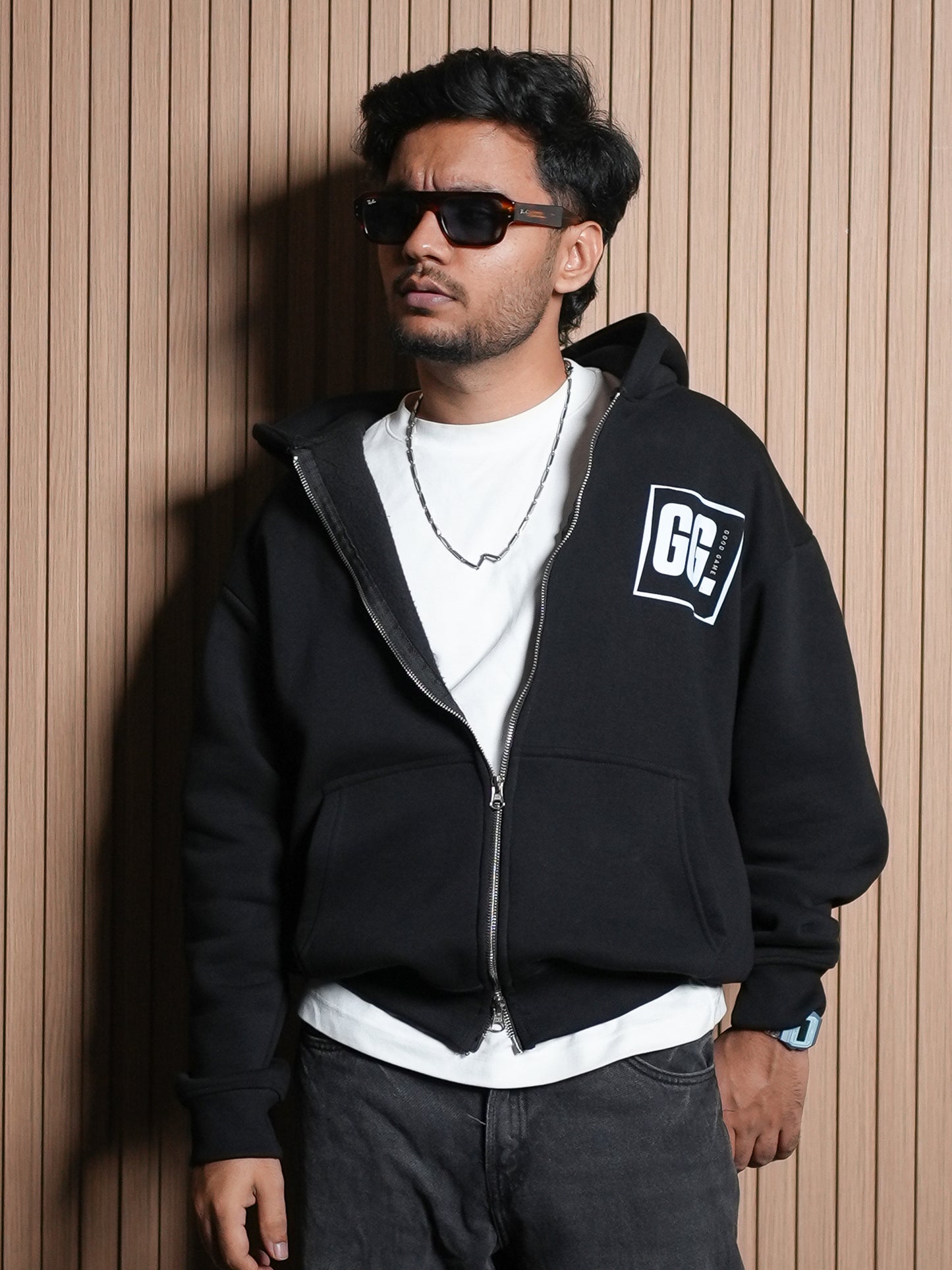 GG - Black Double Zipper