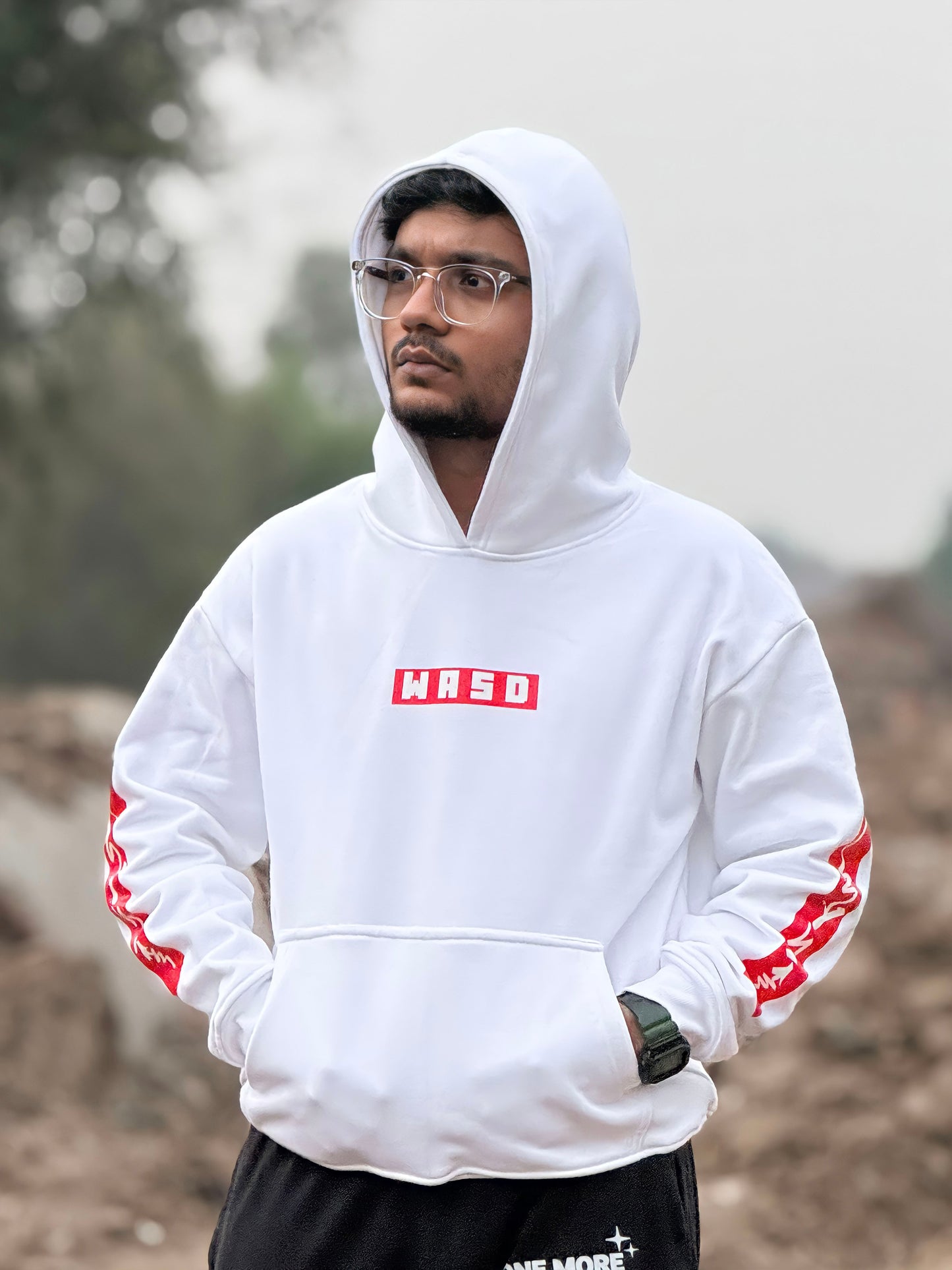 WASD White Hoodie