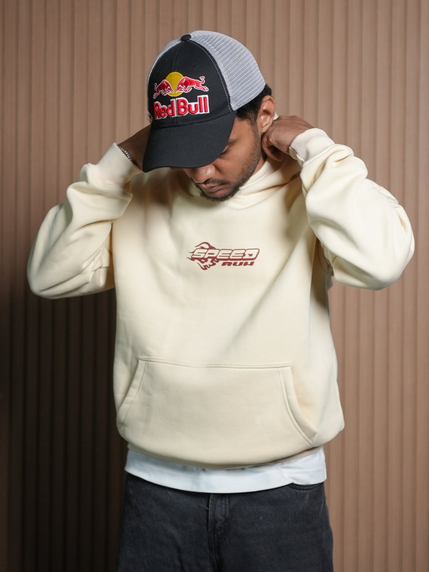 Speed Run - Beige Hoodie