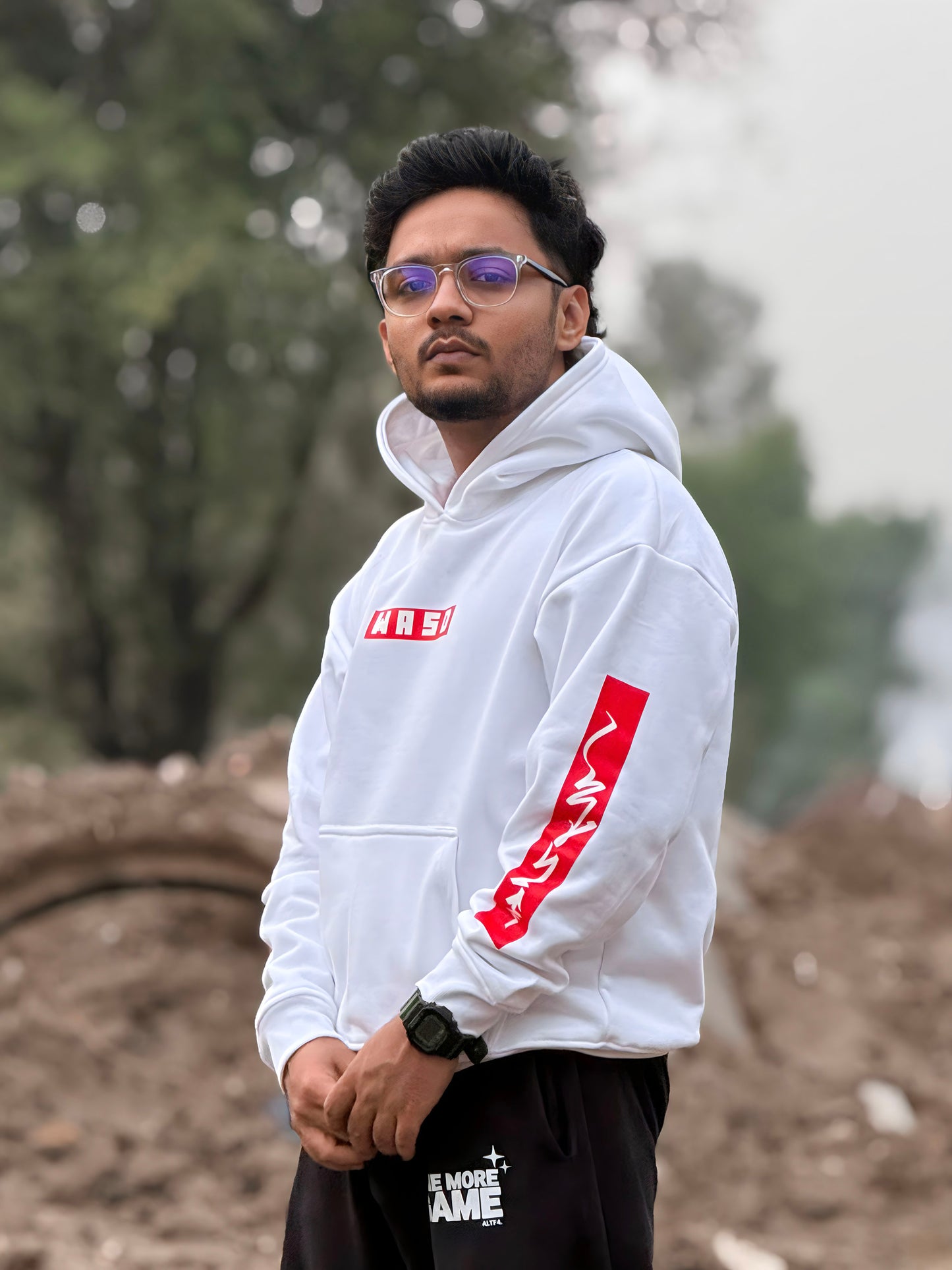 WASD White Hoodie
