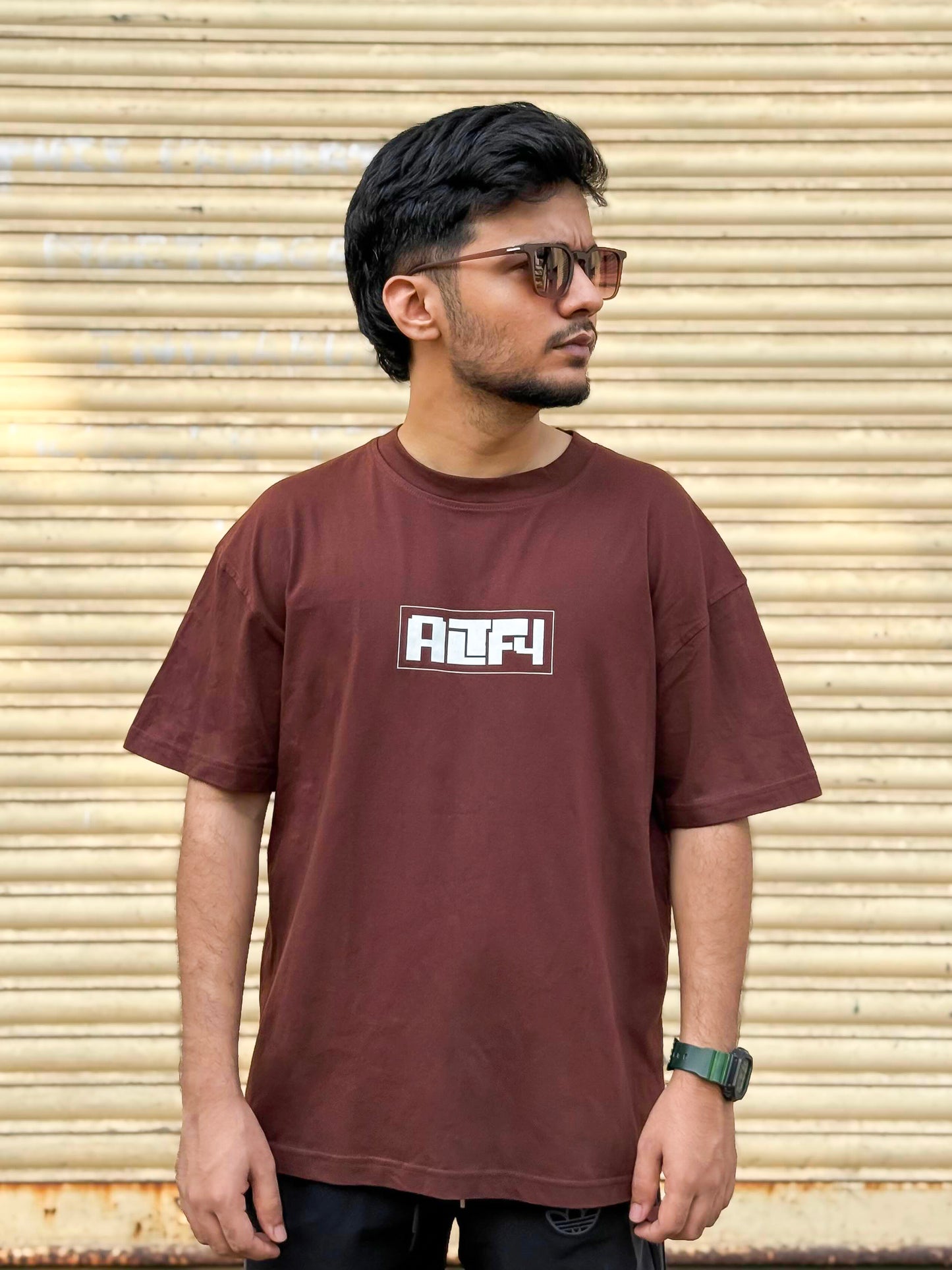 Alt F4 Oversized Tshirt Brown